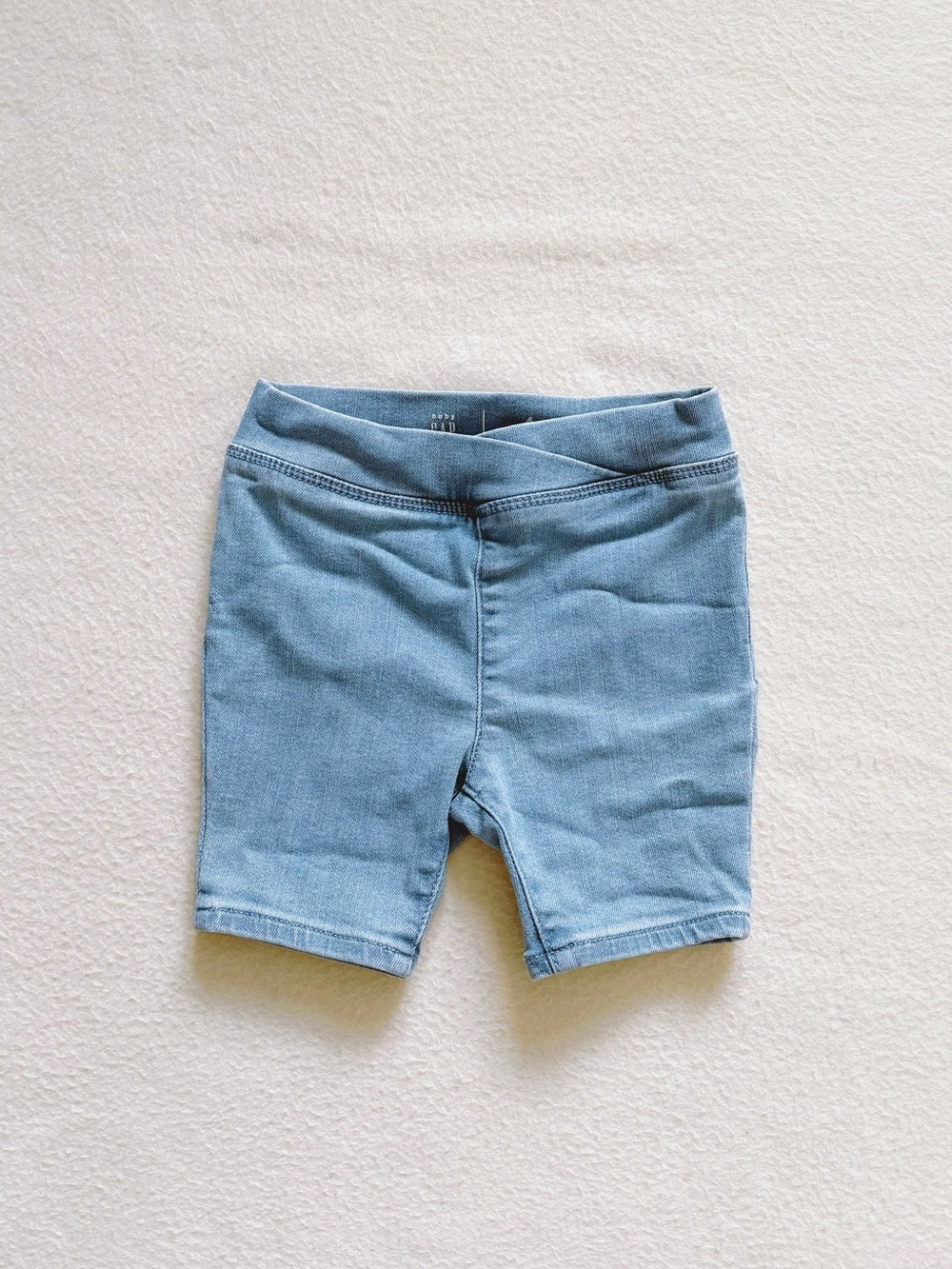 4/$22 Baby Gap Light Wash Denim Bermuda Bike Shorts Stretch Cotton Leggings 4T